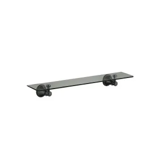Ikon Clasico Glass Shelf Matte Black by Ikon, a Bathroom Fixtures for sale on Style Sourcebook
