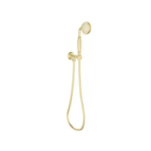 Ikon Clasico Hand Shower On Wall Outlet Bracket Brushed Gold by Ikon, a Bathroom Taps & Mixers for sale on Style Sourcebook