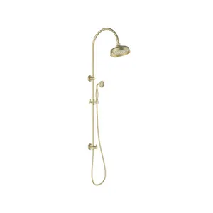 Ikon Clasico Twin Shower Brushed Gold by Ikon, a Shower Heads & Mixers for sale on Style Sourcebook