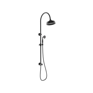 Ikon Clasico Twin Shower Matte Black by Ikon, a Shower Heads & Mixers for sale on Style Sourcebook