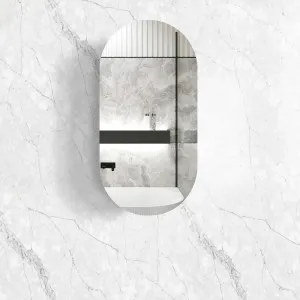 Otti Noosa Pill Shape Shaving Cabinet Black Oak by Otti, a Shaving Cabinets for sale on Style Sourcebook