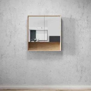 Otti Byron Shaving Cabinet 750x800x150mm Natural Oak by Otti, a Shaving Cabinets for sale on Style Sourcebook