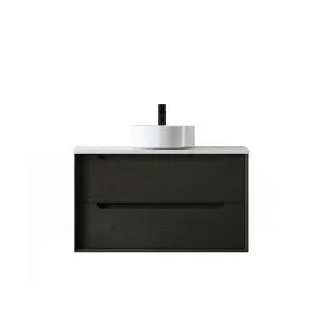 Otti Byron 900mm Black Oak Wall Hung Vanity (Cabinet Only) by Otti, a Vanities for sale on Style Sourcebook