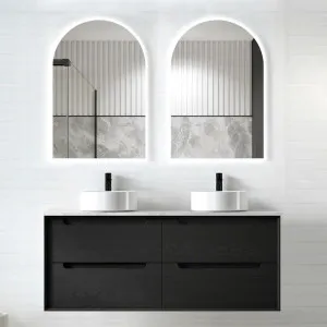 Otti Byron 1200mm Black Oak Wall Hung Vanity Double Bowl (Cabinet Only) by Otti, a Vanities for sale on Style Sourcebook
