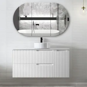 Otti Noosa 1200mm Satin White Wall Hung Vanity (Cabinet Only) by Otti, a Vanities for sale on Style Sourcebook
