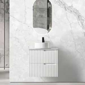 Otti Noosa 600mm Satin White Wall Hung Vanity (Cabinet Only) by Otti, a Vanities for sale on Style Sourcebook