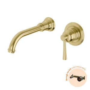 Phoenix Cromford SwitchMix Wall Basin Mixer Set 200mm (Fit-Off Kit Only), Brushed Gold by PHOENIX, a Bathroom Taps & Mixers for sale on Style Sourcebook