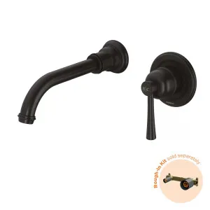 Phoenix Cromford SwitchMix Wall Basin Mixer Set 200mm (Fit-Off Kit Only), Matte Black by PHOENIX, a Bathroom Taps & Mixers for sale on Style Sourcebook