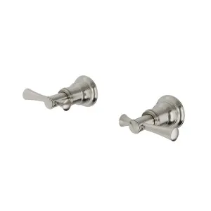 Phoenix Cromford Wall Top Assemblies 15mm Extended Spindles Brushed Nickel by PHOENIX, a Bathroom Taps & Mixers for sale on Style Sourcebook