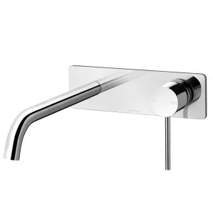 Phoenix Vivid Slimline 230mm Curved Wall Basin Mixer Set Chrome by PHOENIX, a Bathroom Taps & Mixers for sale on Style Sourcebook
