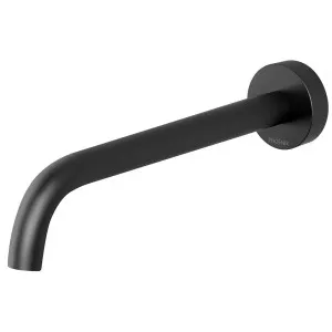 Phoenix Vivid Slimline 230mm Curved Wall Basin Outlet Matte Black by PHOENIX, a Basins for sale on Style Sourcebook
