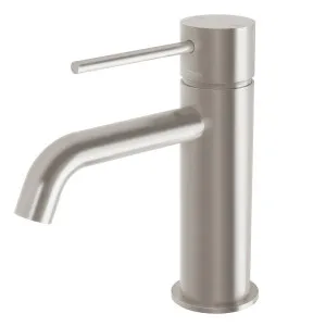 Phoenix Vivid Slimline Basin Mixer Curved Outlet Brushed Nickel by PHOENIX, a Bathroom Taps & Mixers for sale on Style Sourcebook