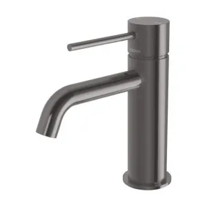 Phoenix Vivid Slimline Basin Mixer Curved Outlet Brushed Carbon by PHOENIX, a Bathroom Taps & Mixers for sale on Style Sourcebook