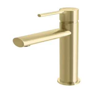 Phoenix Vivid Slimline Oval Basin Mixer Brushed Gold by PHOENIX, a Bathroom Taps & Mixers for sale on Style Sourcebook
