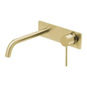 Phoenix Vivid Slimline SwitchMix Wall Basin / Bath Mixer Set 230mm Fit-Off Kit Brushed Gold by PHOENIX, a Bathroom Taps & Mixers for sale on Style Sourcebook