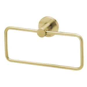 Phoenix Radii Hand Towel Holder Round Plate Brushed Gold by PHOENIX, a Bathroom Fixtures for sale on Style Sourcebook