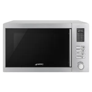 Smeg Freestanding Microwave With Convection And Grill Stainless Steel 34L by Smeg, a Microwave Ovens for sale on Style Sourcebook