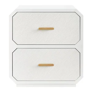 Anderson 2 Drawer Bedside Table - White by CAFE Lighting & Living, a Bedside Tables for sale on Style Sourcebook