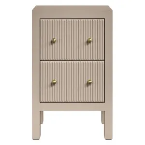 Ariana Bedside Table - Petite Beige by CAFE Lighting & Living, a Bedside Tables for sale on Style Sourcebook