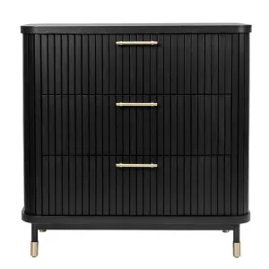 Sophia 3 Drawer Chest - Black by CAFE Lighting & Living, a Dressers & Chests of Drawers for sale on Style Sourcebook
