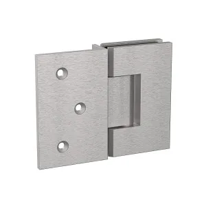 Boston Wall to Glass Hinge with 180 Degree Type Mounting Plate - Satin Nickel by Estelle, a Bathroom Fixtures for sale on Style Sourcebook