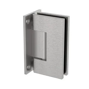 Boston Heavy Duty Large Wall to Glass Hinge with T Type Mounting Plate - Satin Nickel by Estelle, a Bathroom Fixtures for sale on Style Sourcebook