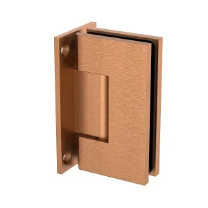 Boston Heavy Duty Large Wall to Glass Hinge with T Type Mounting Plate - Brushed Rose Gold by Estelle, a Bathroom Fixtures for sale on Style Sourcebook