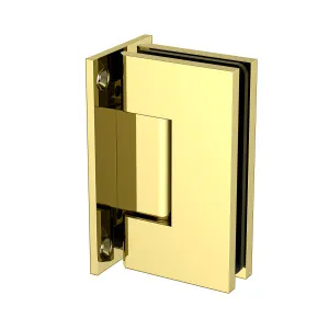 Boston Heavy Duty Large Wall to Glass Hinge with T Type Mounting Plate -Polished Gold by Estelle, a Bathroom Fixtures for sale on Style Sourcebook