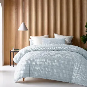 Accessorize Seersucker Ice Blue Quilt Cover Set by null, a Quilt Covers for sale on Style Sourcebook