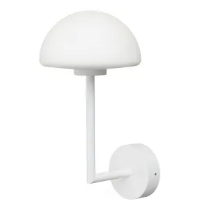 Lighting Republic Orb Dome Long Arm Wall Light with Opal Glass Shade White by Lighting Republic, a Wall Lighting for sale on Style Sourcebook