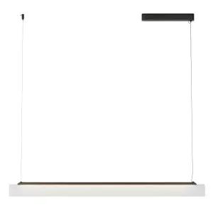 Lighting Republic Edge Ribbed Glass Linear LED Pendant with Iron Accent Frosted by Lighting Republic, a Pendant Lighting for sale on Style Sourcebook