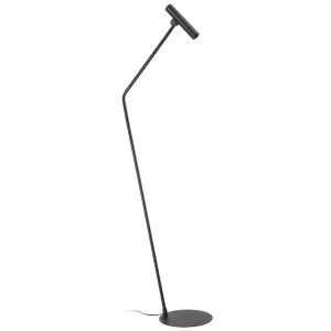 Eglo Almudaina Minimalist Steel LED Floor Lamp with Adjustable Head Black by Eglo, a Floor Lamps for sale on Style Sourcebook