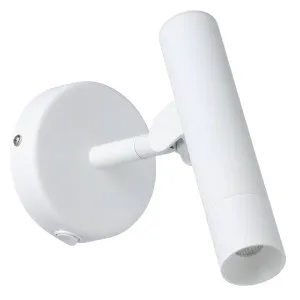 Eglo Almudaina Minimalist Steel Wall Light with Adjustable Head White by Eglo, a Wall Lighting for sale on Style Sourcebook