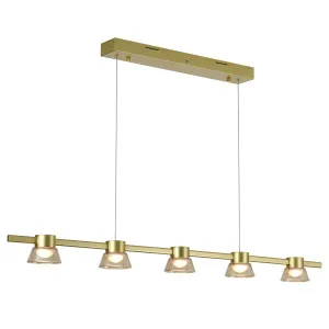 Vencha Rocket Contemporary 1200mm Tricolour LED Linear Pendant Gold by Vencha, a Pendant Lighting for sale on Style Sourcebook