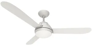 Mercator Brooke 50" DC Ceiling Fan with LED Light and Remote White by Mercator, a Ceiling Fans for sale on Style Sourcebook