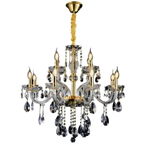 Vencha Bromley Crystal Chandelier with Modern Luxe Candelabra Design 12-Light by Vencha, a Chandeliers for sale on Style Sourcebook