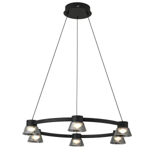 Vencha Rocket Contemporary Tricolour LED Ring Pendant Black by Vencha, a Pendant Lighting for sale on Style Sourcebook