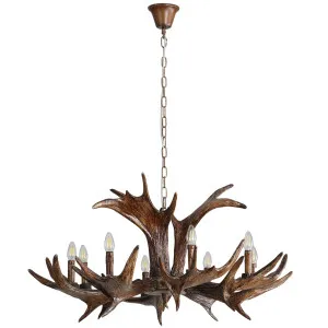 Oriel Ramure Antler-Inspired 8 Light Pendant with Hand-Painted Finish - Natural by Oriel Lighting, a Lighting for sale on Style Sourcebook