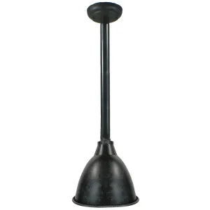 Riverside Classic Industrial Metal Dome Outdoor Rod Pendant - Antique Black by Lighting Inspirations, a Lighting for sale on Style Sourcebook