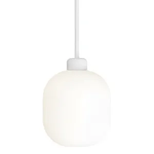 Lighting Republic Parlour Lite Curve Glass Pendant with Textured White Suspension - Opal by Lighting Republic, a Lighting for sale on Style Sourcebook