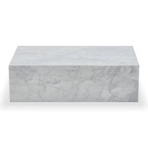 Solene 100cm Coffee Table in Real Carrara Marble by Luxo Furniture, a Coffee Table for sale on Style Sourcebook