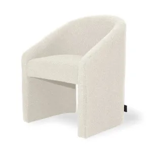 Nuve Bouclé Upholstered Accent Armchair in Cream White by Luxo Furniture, a Chairs for sale on Style Sourcebook