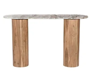 Adara Toronto Marble & Acacia Wood Console Table by James Lane, a Console Table for sale on Style Sourcebook