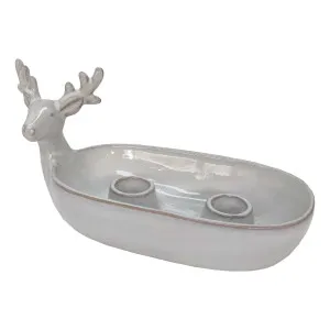 Deer Candledish 21x10.5cm in Fawn by OZ Design, a Candle Holders for sale on Style Sourcebook