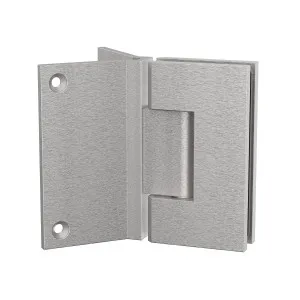 Boston Heavy Duty Large Wall to Glass Hinge with Corner type Mounting Plate - Satin Nickel by Estelle, a Bathroom Fixtures for sale on Style Sourcebook
