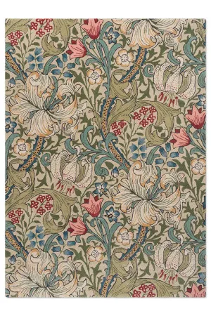 Morris & Co Golden Lily Green - Red 130107 by Morris & Co, a Contemporary Rugs for sale on Style Sourcebook