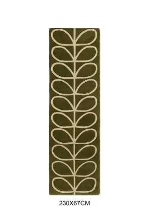 Orla Kiely Linear Stem Olive 060501 Runner by Orla Kiely, a Contemporary Rugs for sale on Style Sourcebook