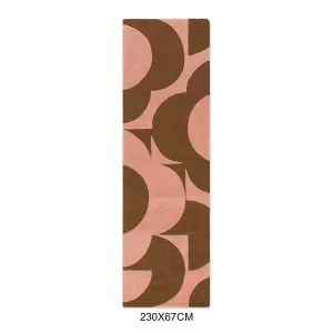 Orla Kiely Prism Flower Pink - Terracotta 158002 Runner by Orla Kiely, a Contemporary Rugs for sale on Style Sourcebook
