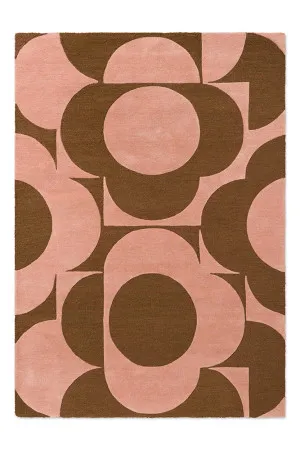 Orla Kiely Prism Flower Pink - Terracotta 158002 by Orla Kiely, a Contemporary Rugs for sale on Style Sourcebook