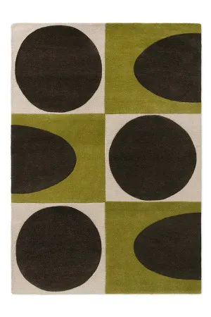 Orla Kiely Spot Square Walnut - Lichen 157907 by Orla Kiely, a Contemporary Rugs for sale on Style Sourcebook